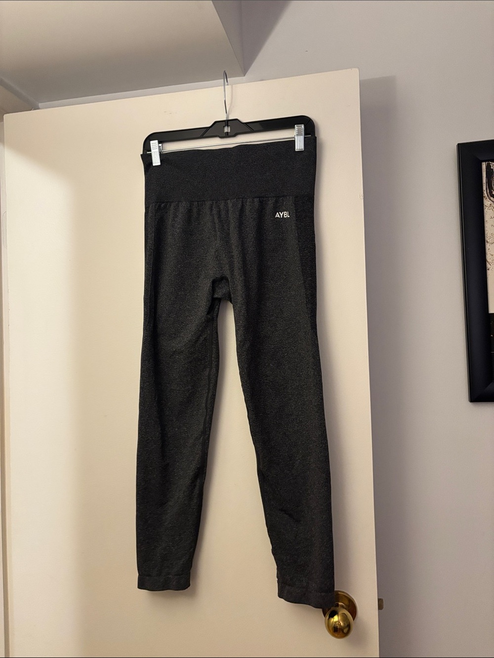AYBL Charcoal Dark Grey High-Waist Performance Leggings